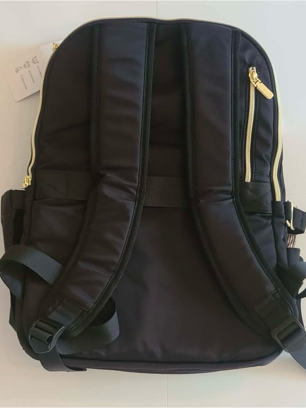 Lovevook Black Quilted Laptop Backpack with Giant Tumbler Holder - Picture 4 of 9